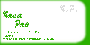 masa pap business card